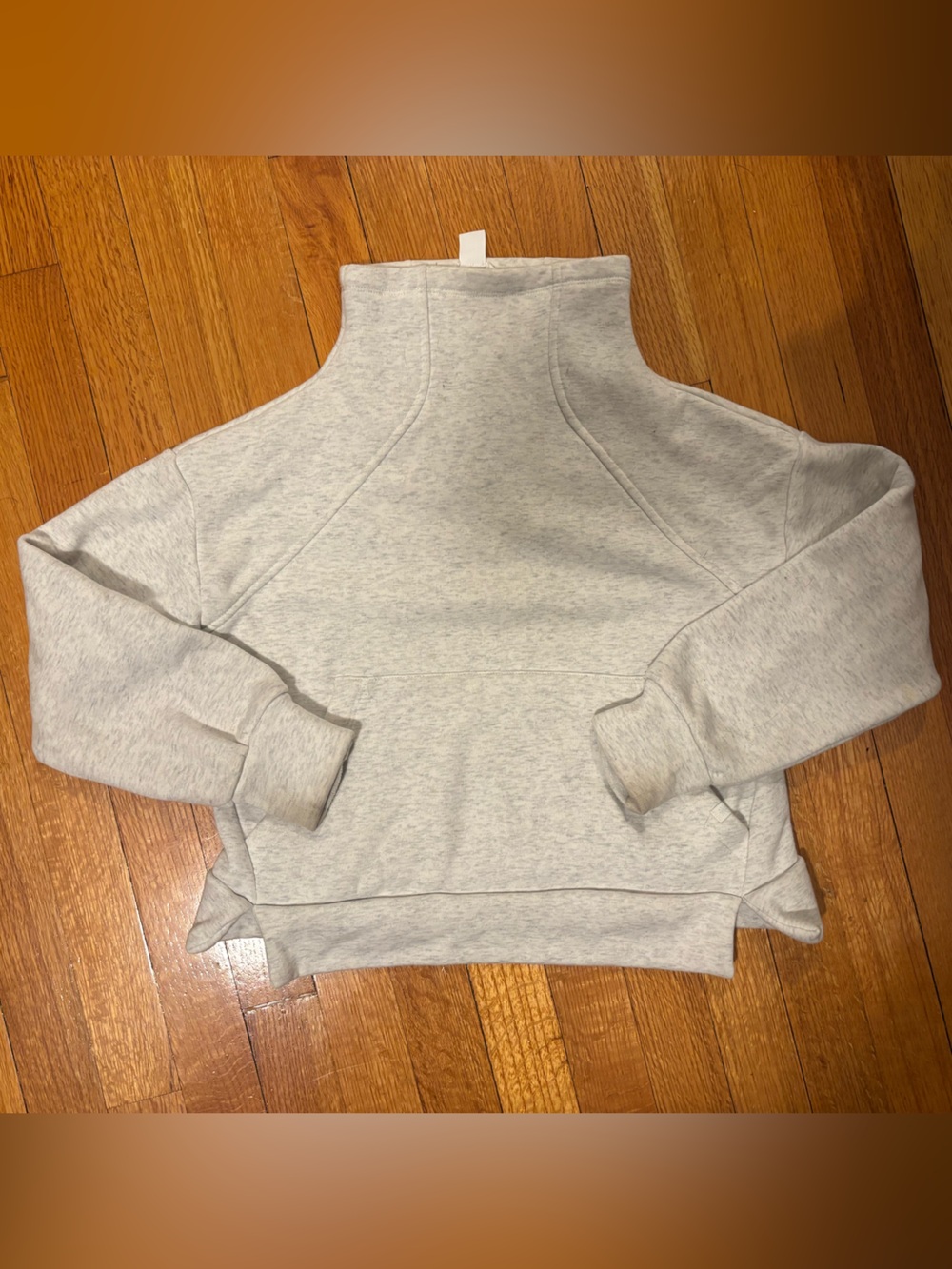 Athleta Girl Light Heather Gray Mock Neck Sweatshirt- Small /sz 7